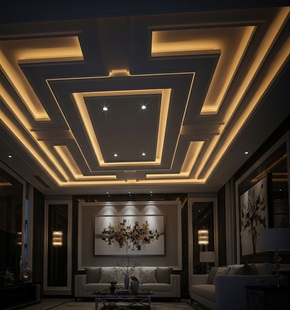 False ceiling and accent lighting design showcase